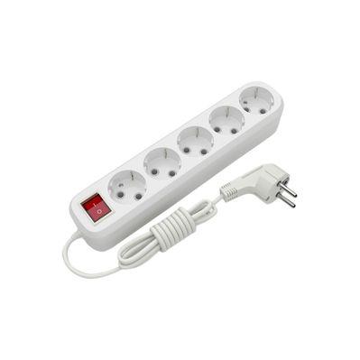 Мережевий подовжувач Electrum C-ES-1815 5.0m, 5 роз, white (C-ES-1815)