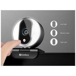 Веб-камера Sandberg Streamer Webcam Pro Full HD Autofocus Ring Light Black (134-12)