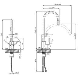 Змішувач Kroner Klassisch-ESG035GRA