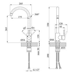 Змішувач Kroner Klassisch-SCH035PVD