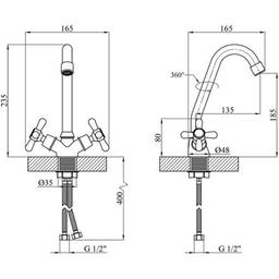 Смеситель Kroner Royce-C030