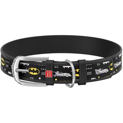Нашийник для тварин WAUDOG Design з QR паспортом "Бетмен 3" XS Ш 12 мм Д 21-29 см(чорний) (0013-1005-01)