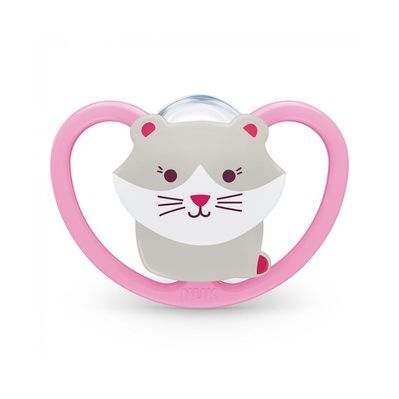 Пустушка Nuk Space ортодонтична 0-6 міс. Котик (3952332)