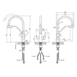 Смеситель Kroner Klassisch-ESG03817GRA (CV027937)