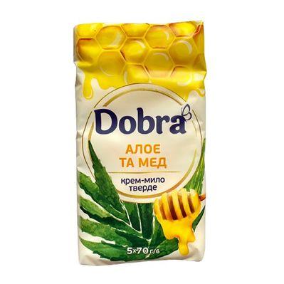 Твердое мыло Dobra Алое и мед 5 х 70 г (4820195509180)