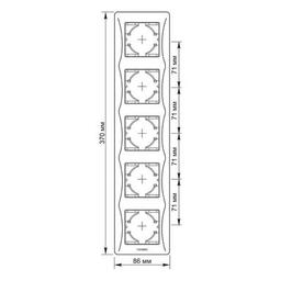 Рамка Videx BINERA серебряный шёлк 5 поста (VF-BNFR5V-SS)