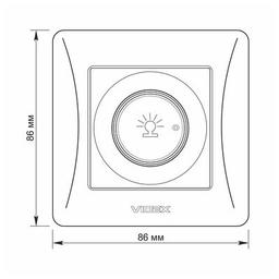 Светорегулятор Videx BINERA 600Вт сереб (VF-BNDM600-SS)