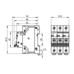Автоматический выключатель Videx RS6 RESIST 3п 40А 6кА С (VF-RS6-AV3C40)
