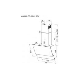Вытяжка кухонная Pyramida ASH 60 PB (800) XGBL