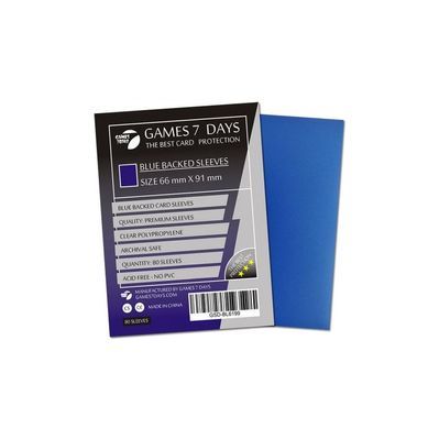 Протектор для карт Games7Days 66 х 91 мм, MTG, 80 шт Blue (PREMIUM) (GSD-BL6691)
