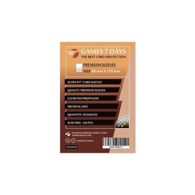 Протектор для карт Games7Days 80 х 120 мм, Ultra-Fit, 50 шт (PREMIUM) (GSD-028012)