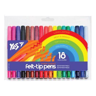 Фломастеры Yes Erudite, 18 цветов (650460)
