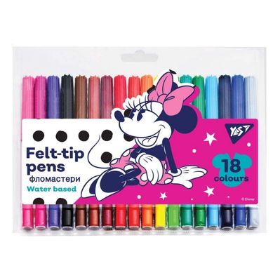 Фломастери Yes Minnie Mouse, 18 кольорів (650493)