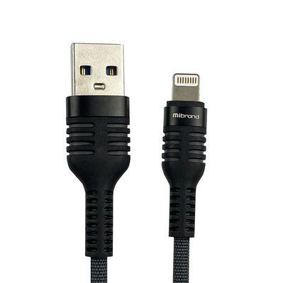 Дата кабель USB 2.0 AM to Lightning 1.0m MI-13 2A Black-Gray Mibrand (MIDC/13LBG)