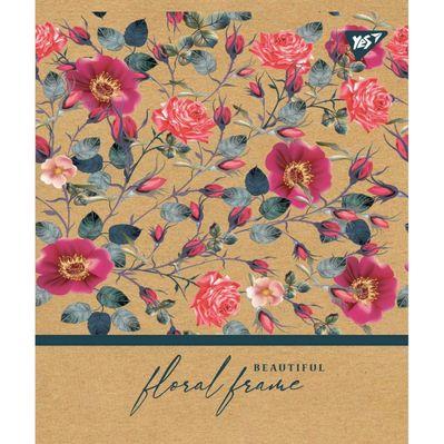 Тетрадь Yes Floral Frame Крафт 48 листов, линия (765128)