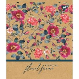 Тетрадь Yes Floral Frame Крафт 48 листов, линия (765128)