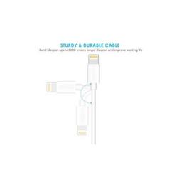 Дата кабель USB 2.0 AM to Lightning 1.2m 2.1A MFI White Choetech (IP0026-WH)