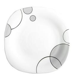 Тарілка Vittora Square Сірі Бульбашки Обідня 24 см (V-240Sgb)