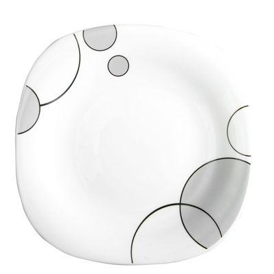 Тарілка Vittora Square Сірі Бульбашки Обідня 24 см (V-240Sgb)