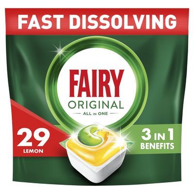 Таблетки для посудомийних машин Fairy Original All in One Lemon 29 шт. (8006540726891/8700216237314)