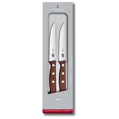 Набір ножів Victorinox Wood Steak Set 2шт Serrate (5.1230.12G)