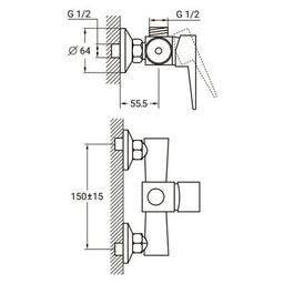 Смеситель AQUATICA HK-1D130C