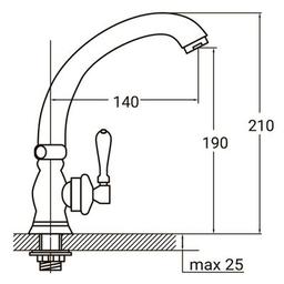 Змішувач AQUATICA PL-1G156C