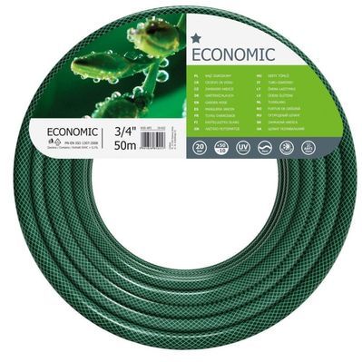 Шланг для поливу Cellfast ECONOMIC, 3/4", 50м, 3 шари, до 20 Бар, -10…+50°C (10-022)