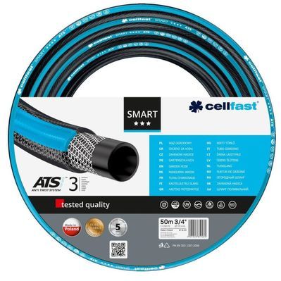 Шланг для поливу Cellfast SMART ATS VARIANT, 3/4", 50м, 3 шари, до 25 Бар, -20… (13-121)