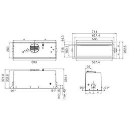 Вытяжка кухонная Elica LANE B BL MAT/A/72