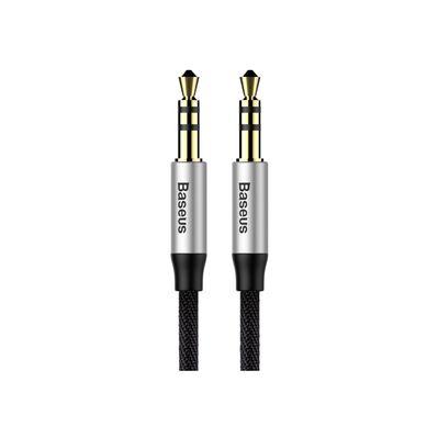 Кабель мультимедійний 3.5mm M/M 0.5m Yiven M30 black-silver Baseus (CAM30-AS1)