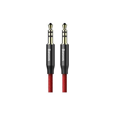 Кабель мультимедійний Jack 3.5mm Yiven M30 M/M 1.5m red-black Baseus (CAM30-C91)