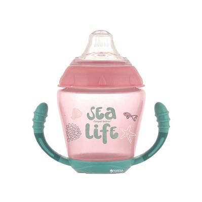 Поїльник-непроливайка Canpol babies з м'яким силіконовим носиком Sea Life рожевий 230 мл (56/501_pin)