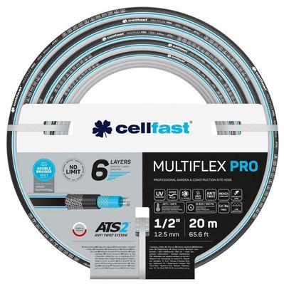 Поливочный шланг Cellfast MULTIFLEX PRO 1/2" 20м, 6 слоев, до 35 Бар, -20…+65°C (13-800)