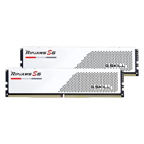 Модуль пам'яті для комп'ютера DDR5 32GB (2x16GB) 6000 MHz Ripjaws S5 White G.Skill (F5-6000J3238F16GX2-RS5W)