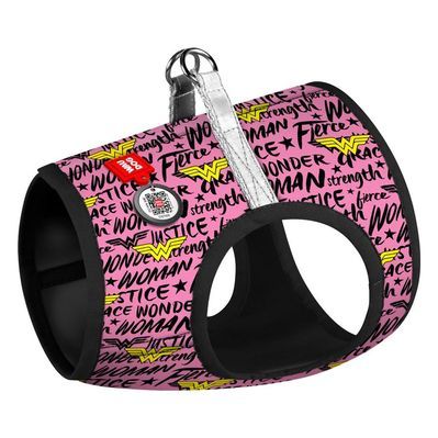 Шлея для собак WAUDOG Clothes з QR паспортом "Диво-жінка в рожевому" XS2 (1002-4010)