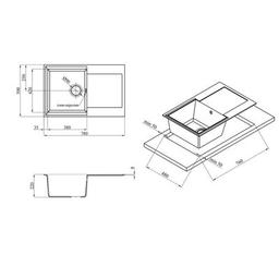 Мийка кухонна Kroner KompositCOL-7850 (CV031060)