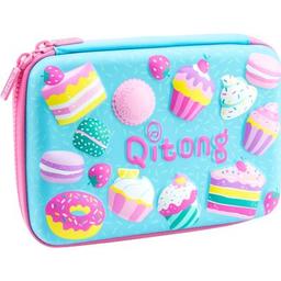 Пенал Cool For School с тиснением, 1 отделение (QT-3993-Blue)