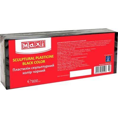 Пластилин Maxi скульптурный черный 800 г (MX60250-02)