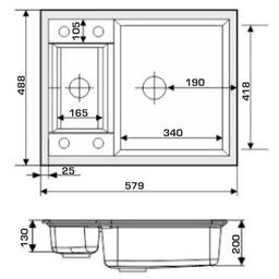 Мийка кухонна GRANADO SAMORA back shine (gr0901)