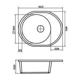 Мийка кухонна GRANADO SEVILLA marron (gr1506)