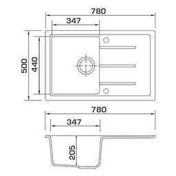Мойка кухонная GRANADO TOLEDO black shine (gr2101)