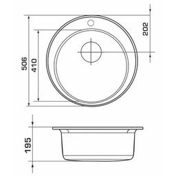 Мийка кухонна GRANADO VITORIA grafito (gr0109)