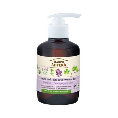 Гель для вмивання Зелена Аптека Ніжний Шавлія та виноградна олія 270 мл (4823015916717)