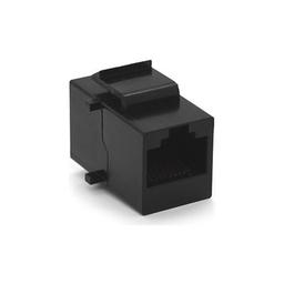 Модуль Keystone проходной в рамку 1+1 RJ45 кат.5E UTP, Black Voltronic (30343)