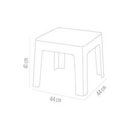 Стол садовый Irak Plastik к шезлонгу Sehpa под ротанг белый (5891)