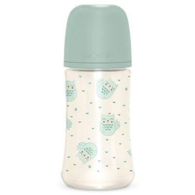 Пляшечка для годування Suavinex Bonhomia, повільний потік, 270 мл, зелена (307835)
