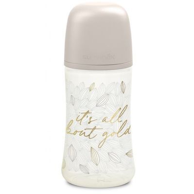 Пляшечка для годування Suavinex Gold Edition, повільний потік, 270 мл, золота (307873)