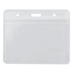 Бейдж Optima горизонтальний замок zip lock PVC, 108х70 мм (O45611)