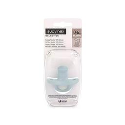 Пустышка Suavinex Colour Essence силиконовая, анатомическая, 0-6 мес. голубая (308085)